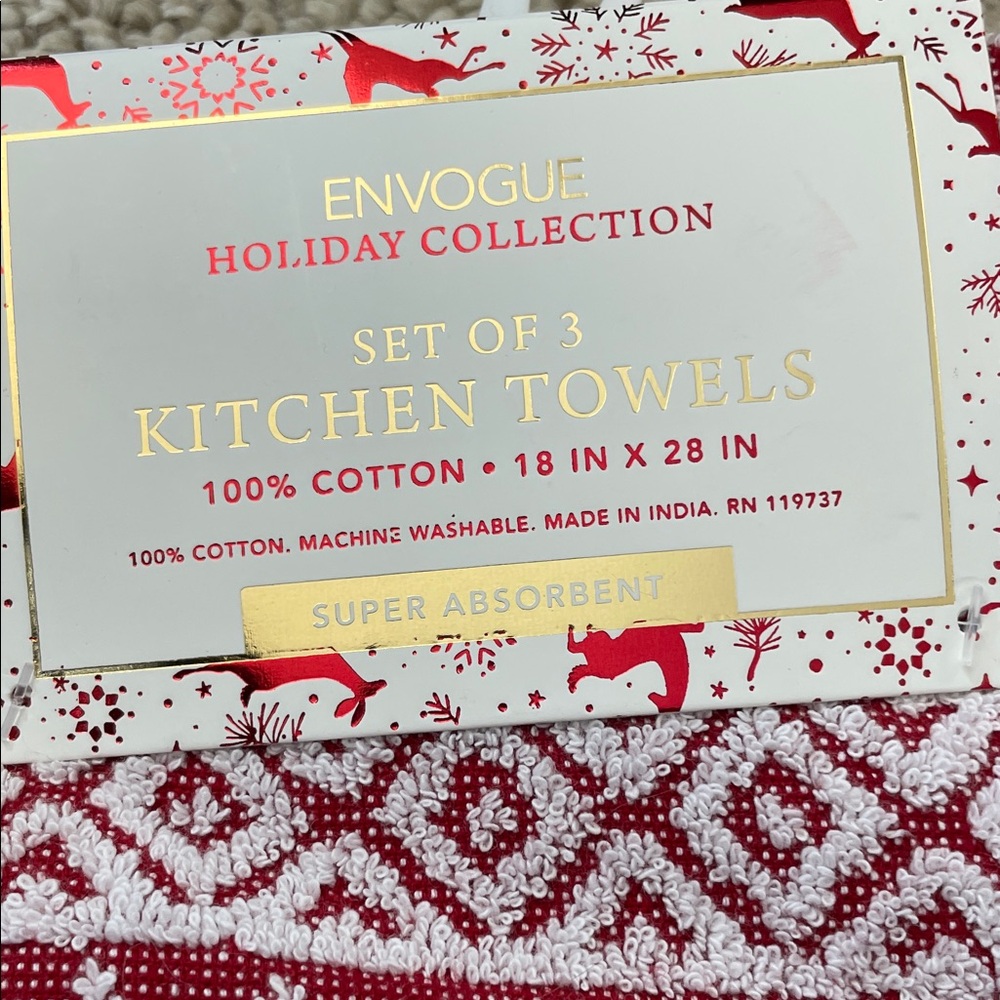 🌲Holiday Collection Kitchen Towels.Set of three beautiful quality towels - Picture 2 of 8